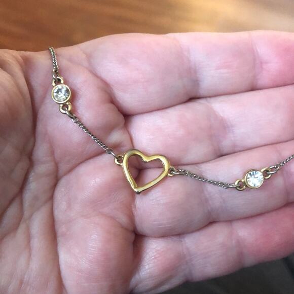 Vintage Avon Heart Rhinestone 12" Bracelet! - Picture 5 of 9